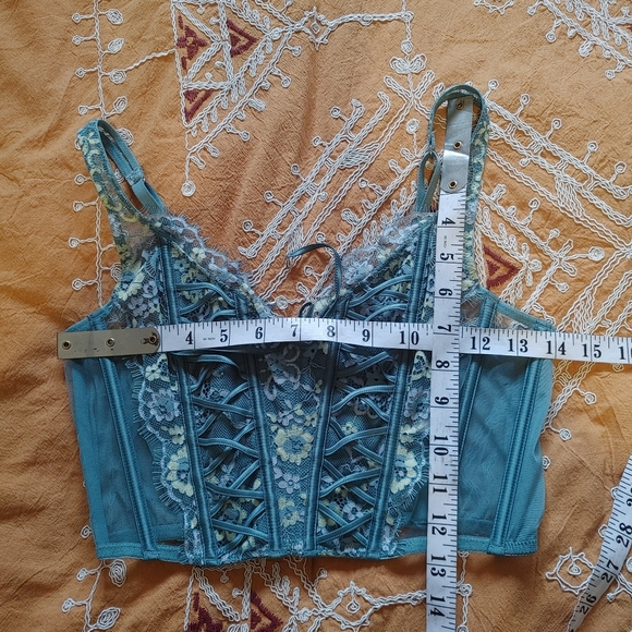 Victoria's Secret Teal Lace Up Bustier Size M - Picture 15 of 15